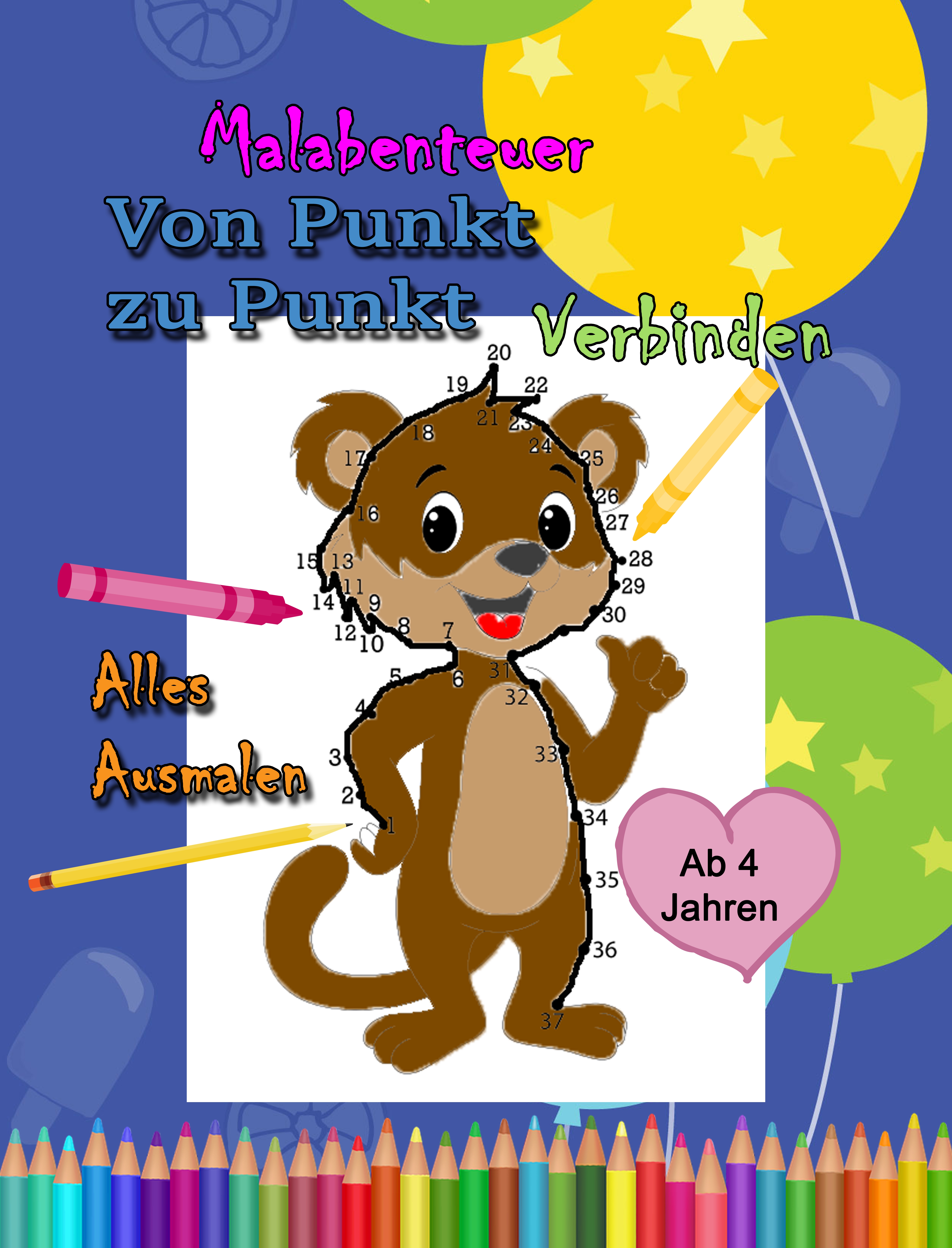 Malabenteuer Von Punkt zu Punkt – Verbinden & Ausmalen Malabenteuer Von Punkt zu Punkt – Verbinden & Ausmalen